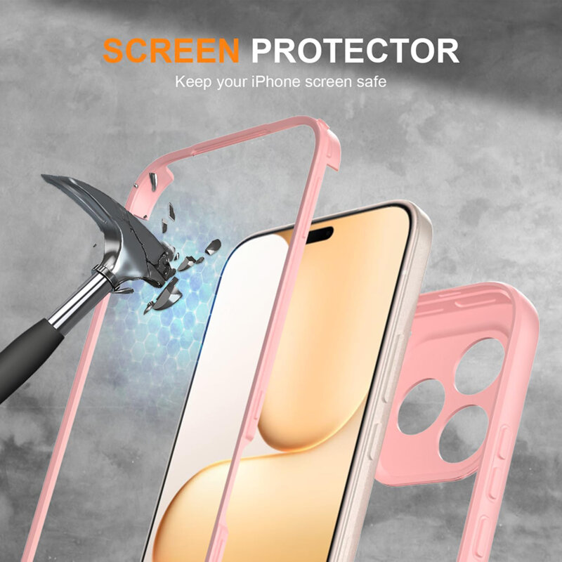 Husa 360° Honor 600 Lite Techsuit ColorVerse, roz