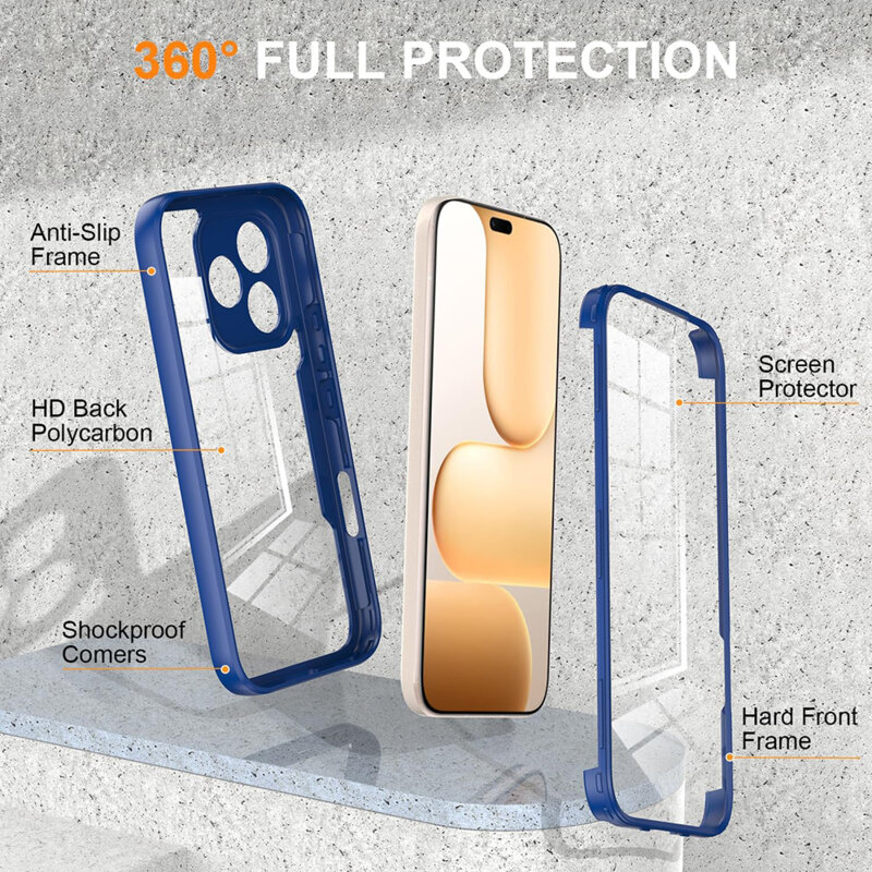Husa 360° Honor 600 Lite Techsuit ColorVerse, albastru