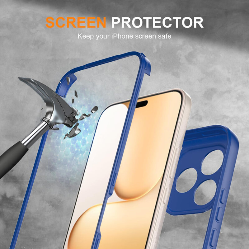 Husa 360° Honor 600 Lite Techsuit ColorVerse, albastru