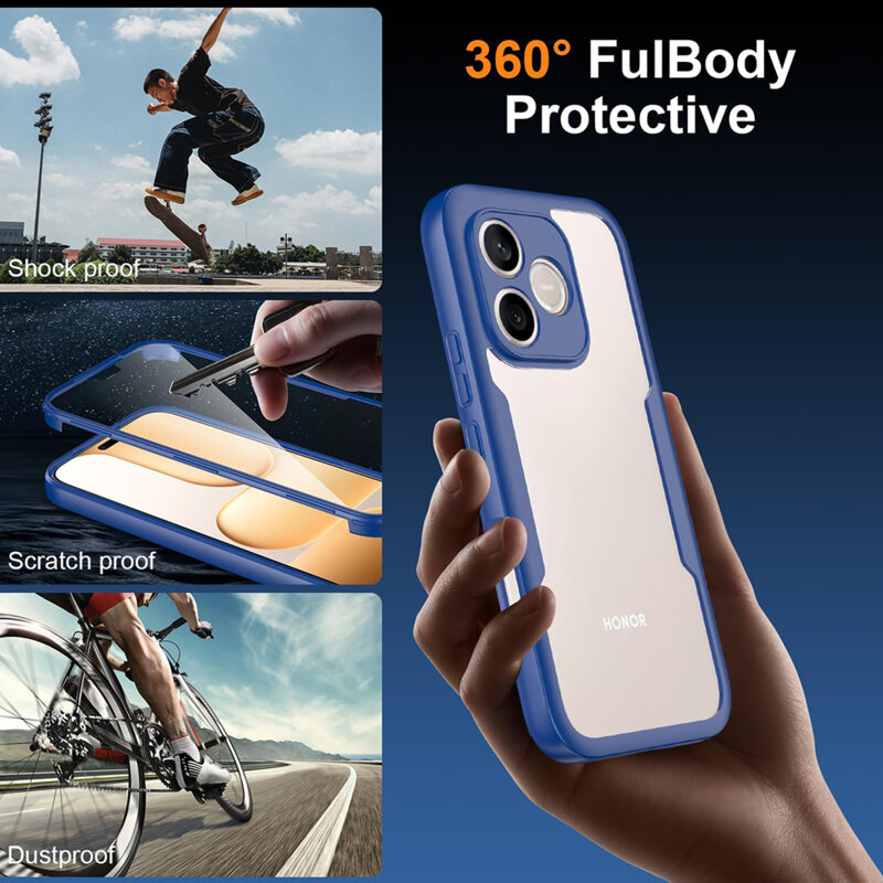 Husa 360° Honor 600 Lite Techsuit ColorVerse, albastru