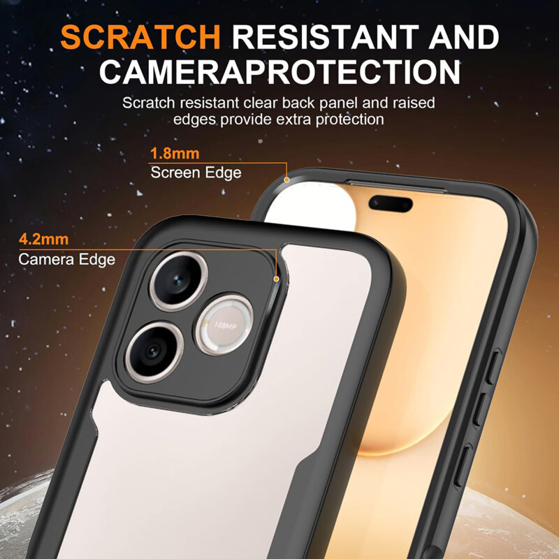 Husa 360° Honor 600 Lite Techsuit ColorVerse, negru