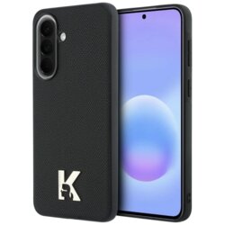 Husa Samsung Galaxy A57 5G Karl Lagerfeld Hardcase Leather with K Head Logo, negru