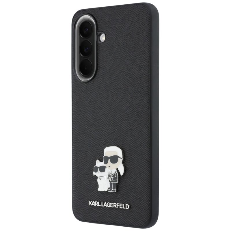 Husa originala Samsung Galaxy A37 5G Karl Lagerfeld Saffiano, Karl&Choupette Metal Pin
