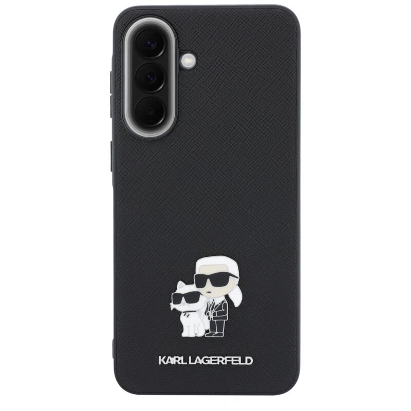 Husa originala Samsung Galaxy A37 5G Karl Lagerfeld Saffiano, Karl&Choupette Metal Pin