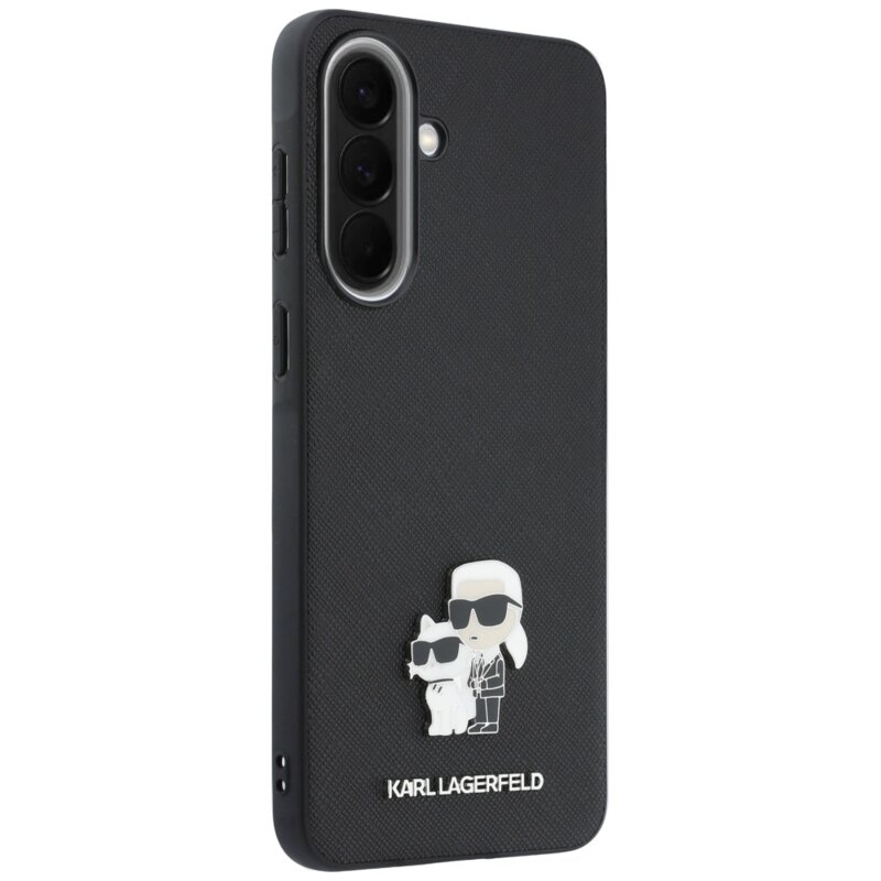 Husa originala Samsung Galaxy A37 5G Karl Lagerfeld Saffiano, Karl&Choupette Metal Pin