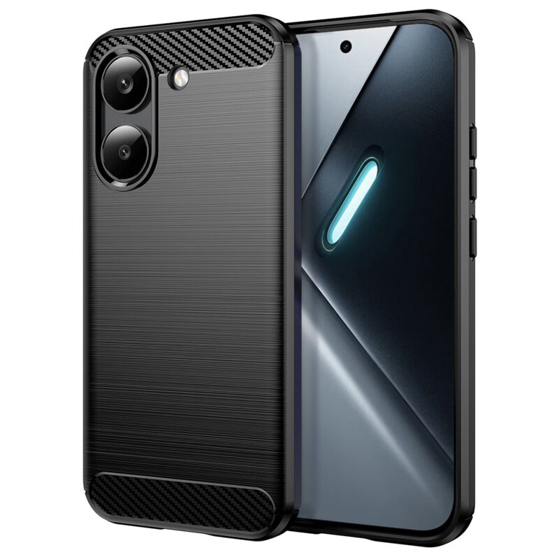 Husa Xiaomi Poco X8 Pro Techsuit Carbon Silicone, negru
