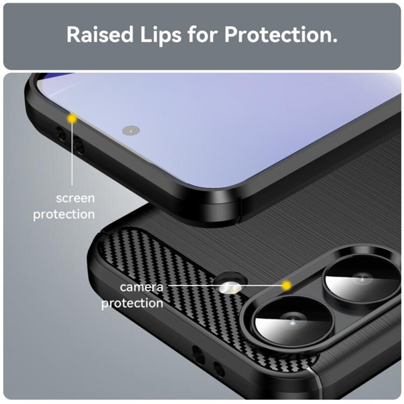 Husa Xiaomi Poco X8 Pro Techsuit Carbon Silicone, albastru