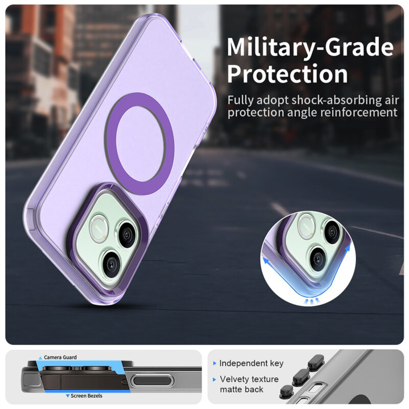 Husa Honor 600 Lite Techsuit CandyCase MagSafe, mov