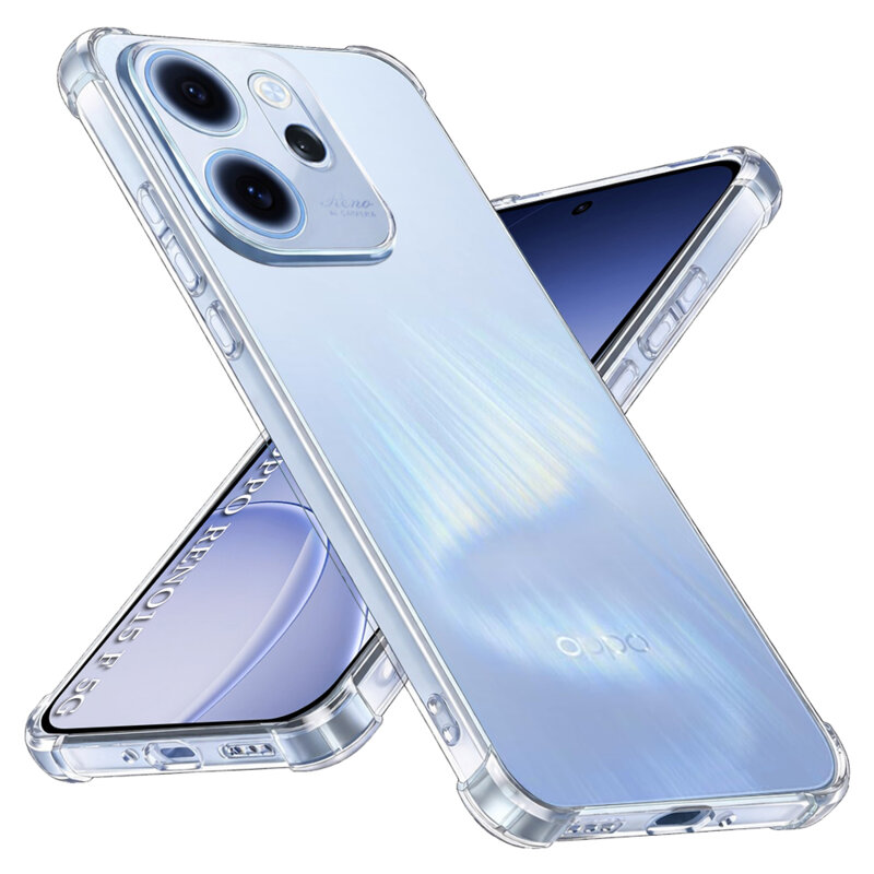Husa Oppo Reno15 F Techsuit Shockproof Clear Silicone, transparenta