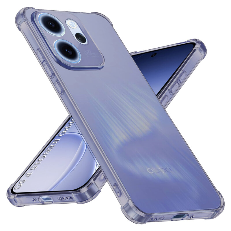 Husa Oppo Reno15 F Techsuit Shockproof Clear Silicone, fumuriu