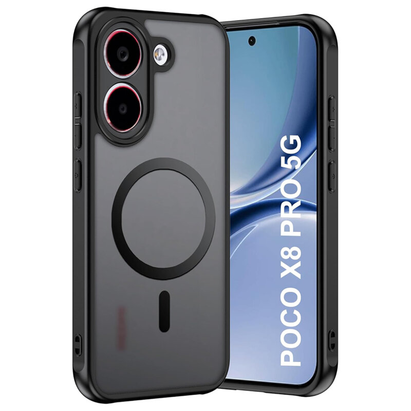 Husa Xiaomi Poco X8 Pro Techsuit PureFrost MagSafe, negru frost