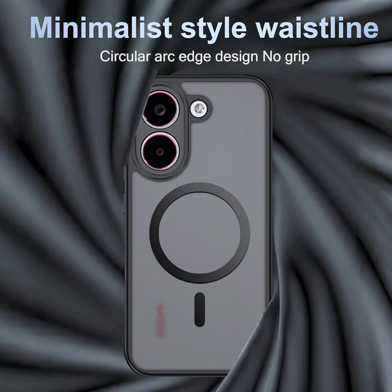 Husa Xiaomi Poco X8 Pro Techsuit PureFrost MagSafe, negru frost