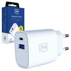 Incarcator de priza USB, Type-C 25W, QC4, 3mk, alb
