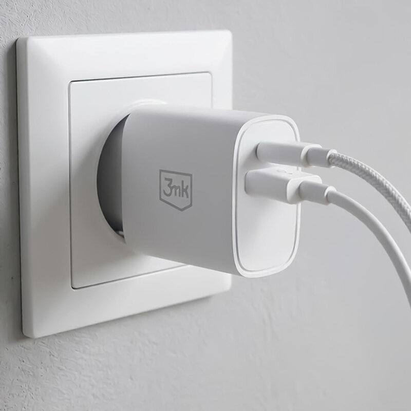 Incarcator de priza USB, Type-C 25W, QC4, 3mk, alb