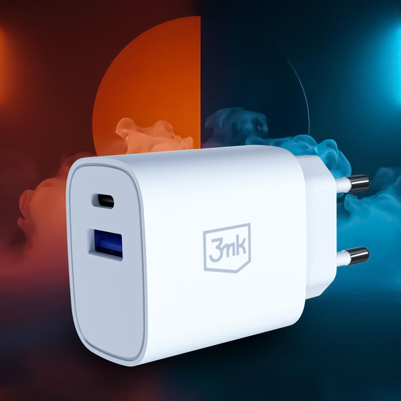 Incarcator de priza USB, Type-C 30W,  PD 3.0, QC4, 3mk, alb