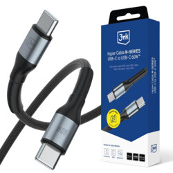 Cablu date Type-C Fast Charge 3mk Hyper N, negru, 60W, 50cm