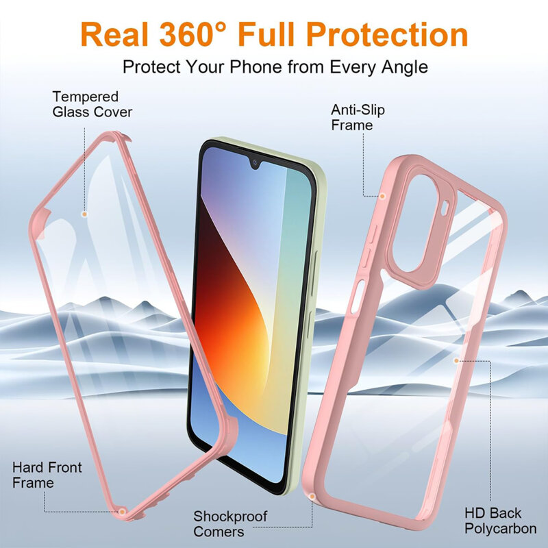 Husa 360° Xiaomi Redmi A7 Pro 4G Techsuit ColorVerse, roz