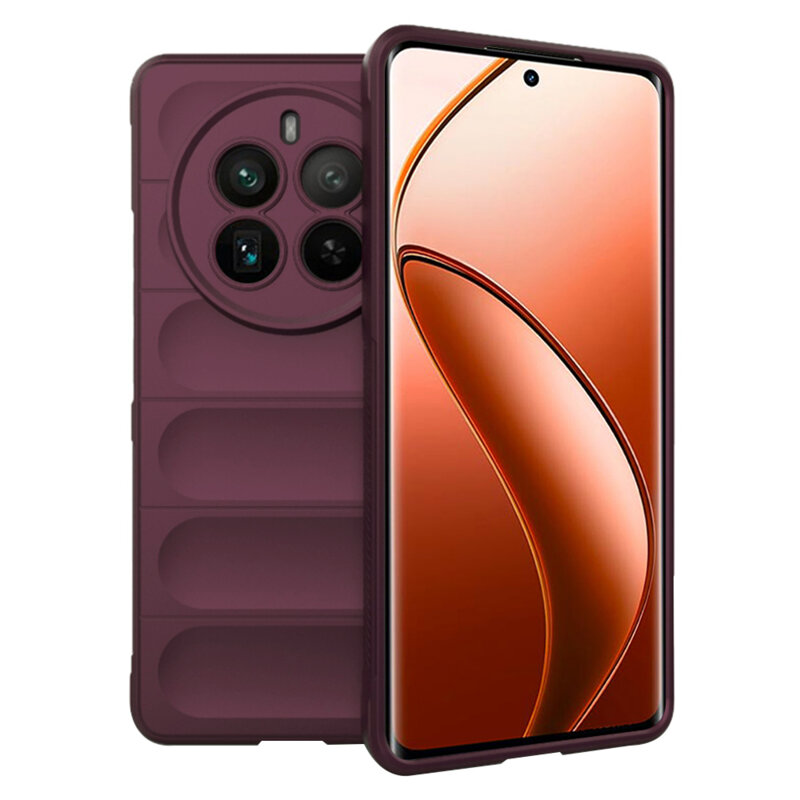 Husa Realme 12 Pro+ Techsuit Magic Shield, bordo