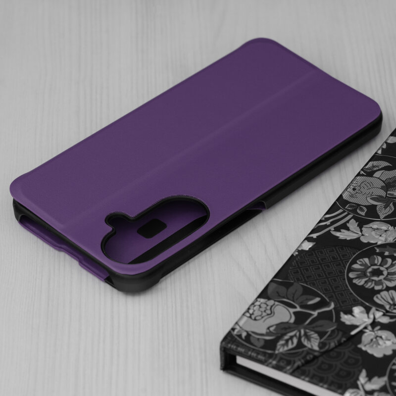 Husa Samsung Galaxy A27 5G Eco Leather View flip tip carte, mov
