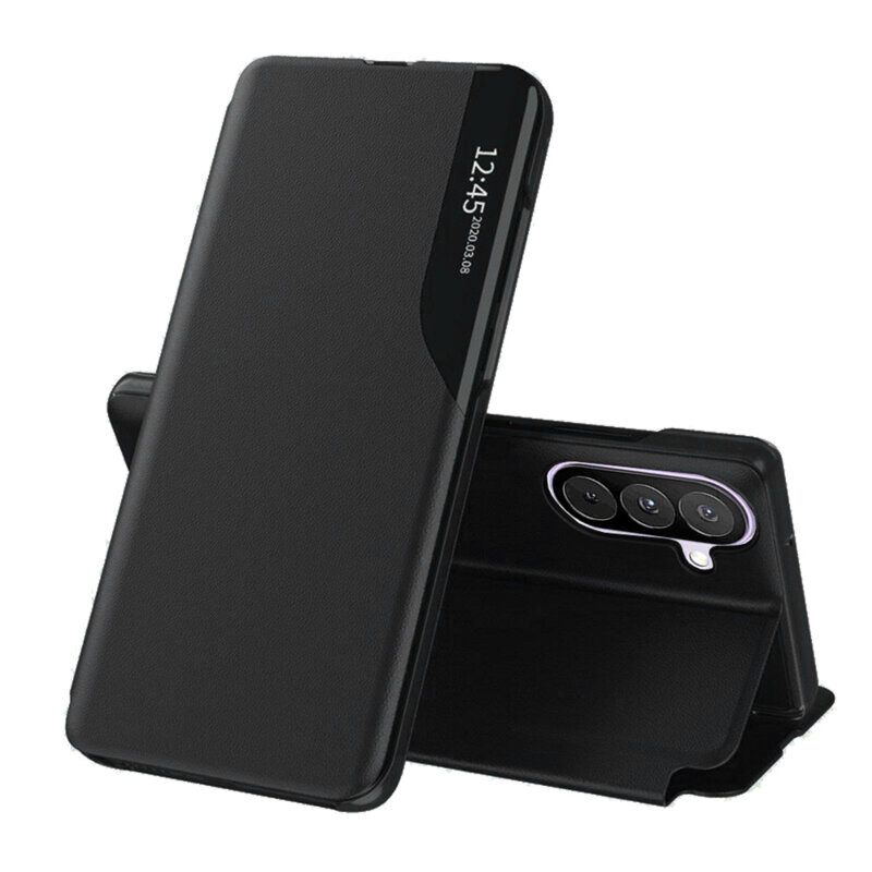 Husa Samsung Galaxy A27 5G Eco Leather View flip tip carte, negru