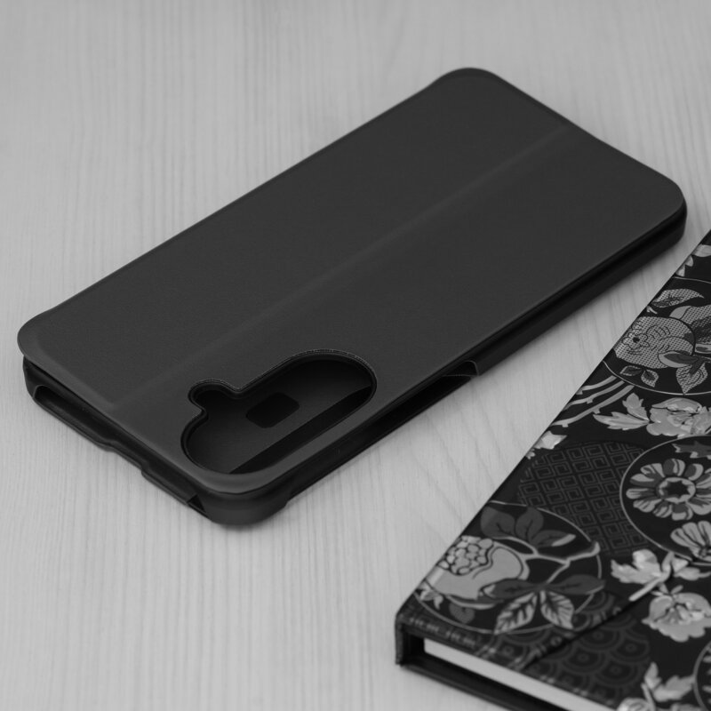 Husa Samsung Galaxy A27 5G Eco Leather View flip tip carte, negru