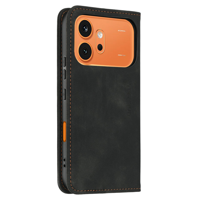 Husa piele Honor 600 Techsuit Confy Cover, negru