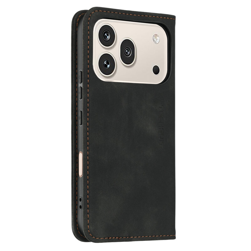 Husa piele Honor 600 Pro Techsuit Confy Cover, negru