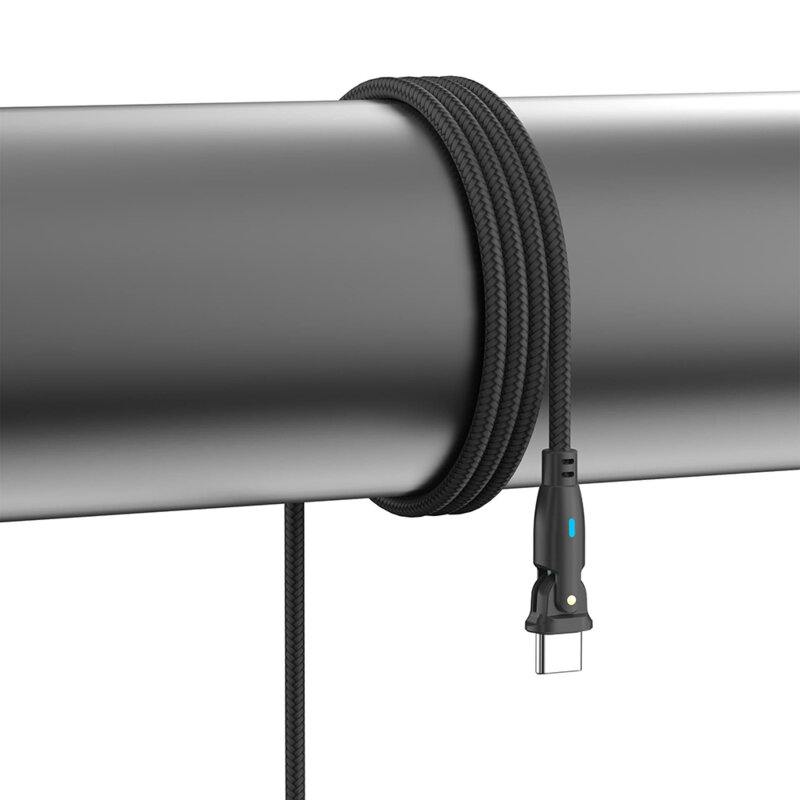 Cablu date Type-C forma L 100W, 20V/5A 3mk Hyper N, 1m, negru