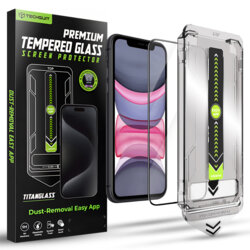 Folie iPhone 11 Techsuit TitanGlass FullCover, negru