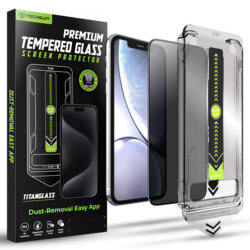 Folie iPhone XR Techsuit TitanGlass FullCover, privacy