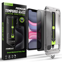 Folie iPhone 11 Techsuit TitanGlass FullCover, privacy