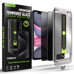[Pachet 2x] Folie iPhone 11 Techsuit TitanGlass FullCover, privacy