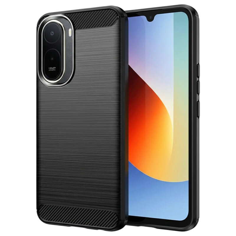 Husa Xiaomi Redmi A7 Pro 4G Techsuit Carbon Silicone, negru