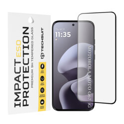 Folie sticla Motorola Moto G67 Techsuit ESD Glass, negru