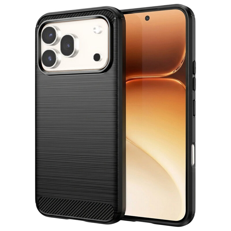 Husa Honor 600 Pro Techsuit Carbon Silicone, negru