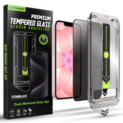 Folie iPhone 17e Techsuit TitanGlass FullCover, privacy