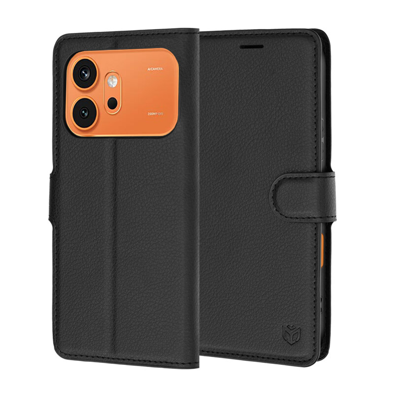 Husa Honor 600 Techsuit Leather Folio, negru