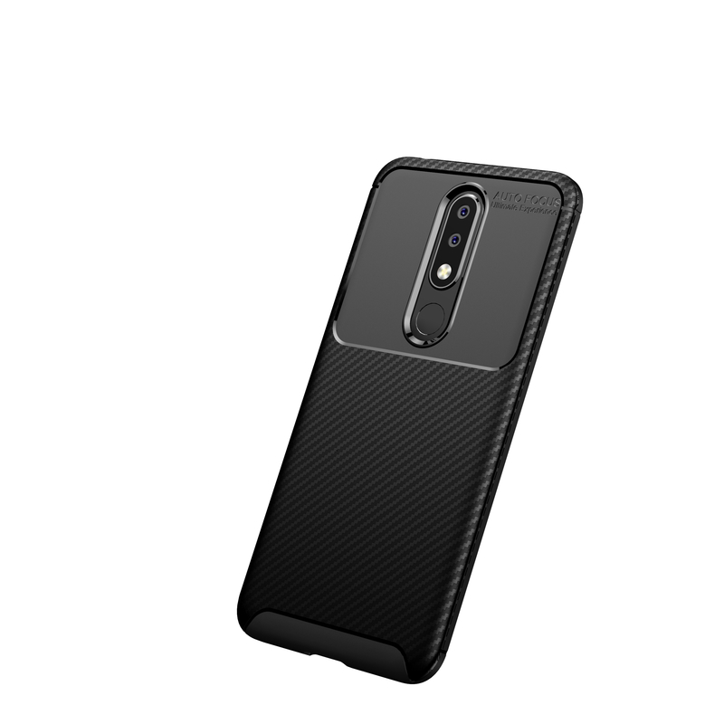Husa Nokia 5.1 Plus Mobster Carbon Skin Negru