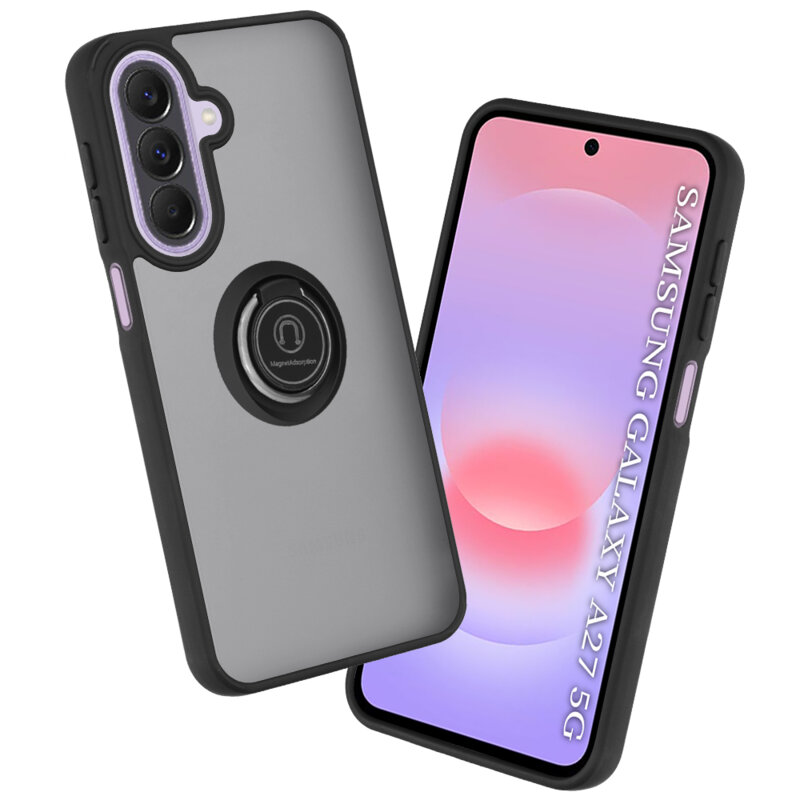Husa Samsung Galaxy A27 5G Techsuit Glinth cu inel suport stand magnetic, negru