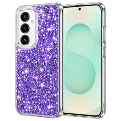 Husa cu sclipici Samsung Galaxy S25 Plus Techsuit Sparkly Glitter, mov