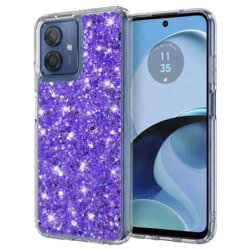 Husa cu sclipici Motorola Moto G14 Techsuit Sparkly Glitter, mov