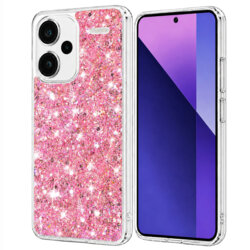Husa cu sclipici Xiaomi Redmi Note 13 Pro+ 5G Techsuit Sparkly Glitter, roz