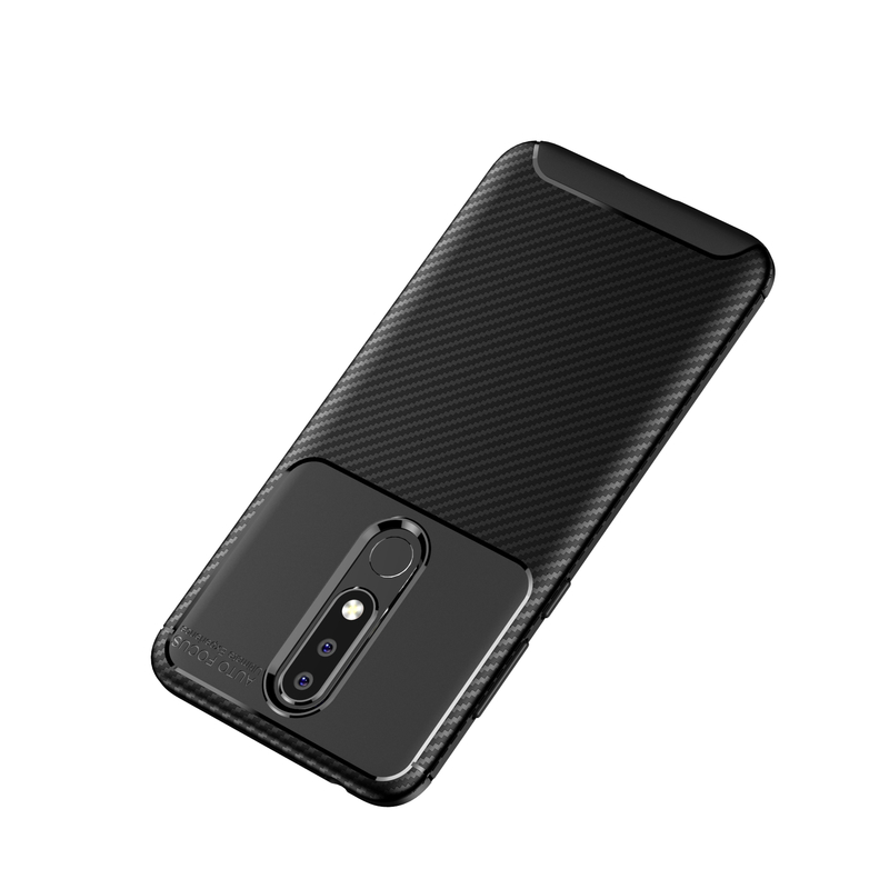 Husa Nokia 5.1 Plus Mobster Carbon Skin Negru