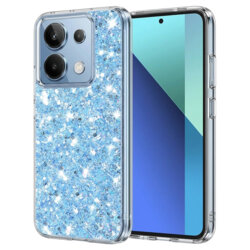 Husa cu sclipici Xiaomi Redmi Note 13 4G Techsuit Sparkly Glitter, bleu