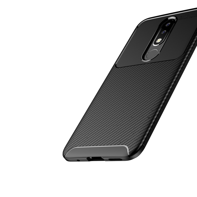 Husa Nokia 5.1 Plus Mobster Carbon Skin Negru