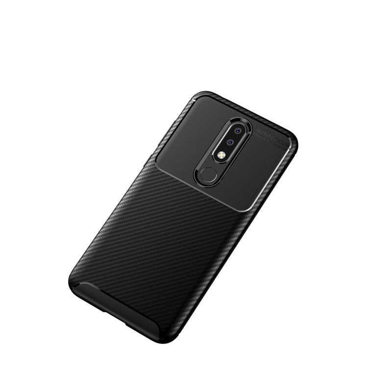 Husa Nokia 5.1 Plus Mobster Carbon Skin Negru