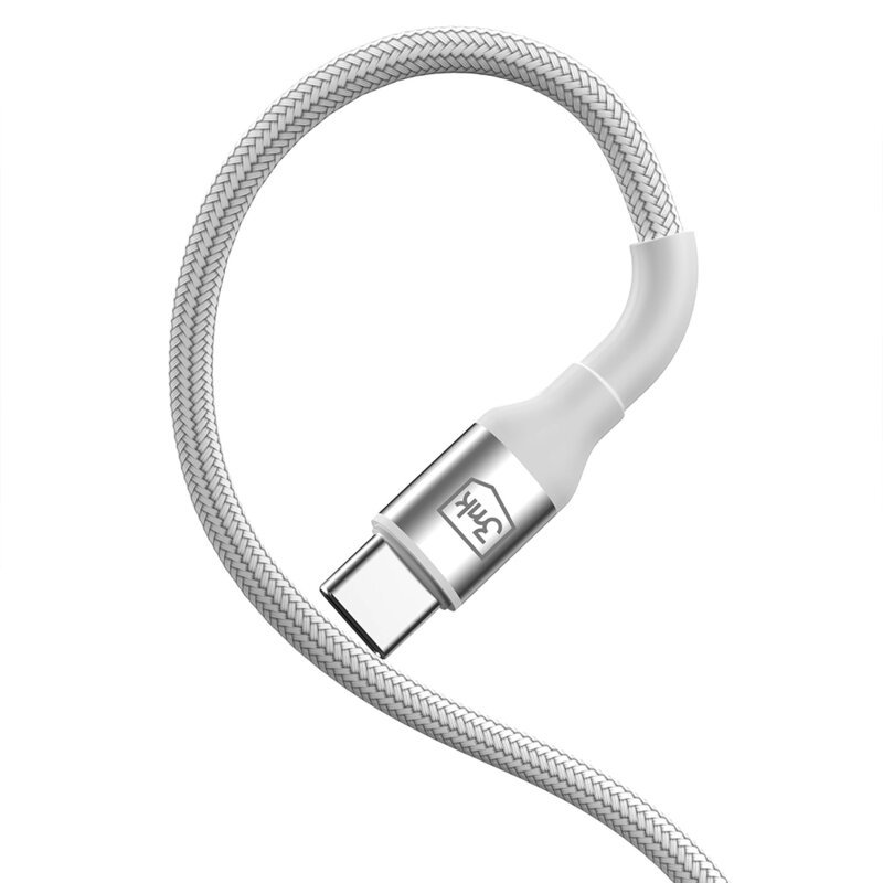 Cablu date Type-C Super Fast Charge 3mk Hyper N, alb, 100W, 2m