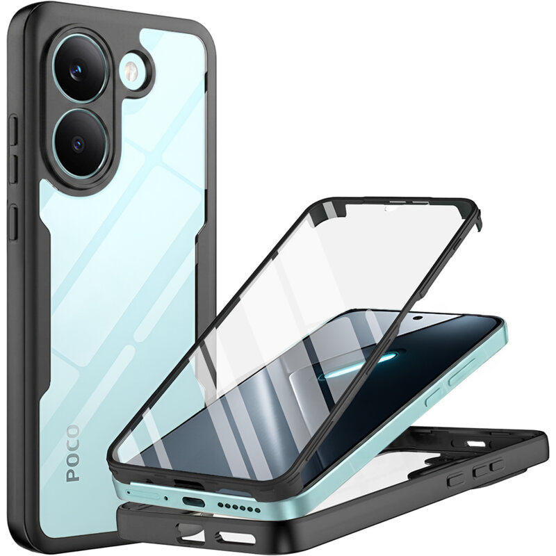 Husa 360° Xiaomi Poco X8 Pro Techsuit ColorVerse, negru