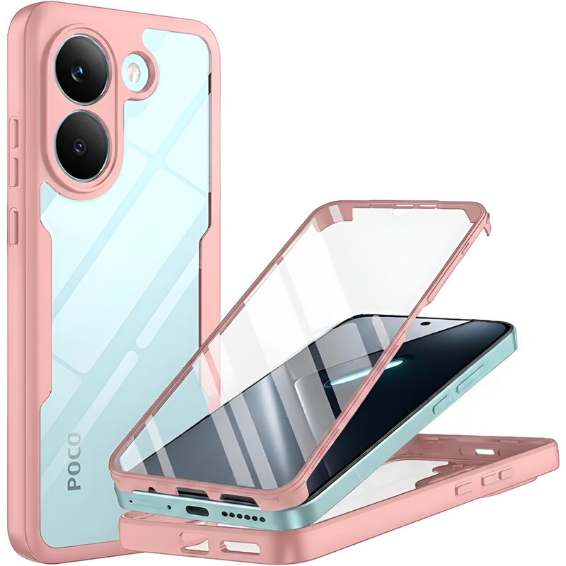 Husa 360° Xiaomi Poco X8 Pro Techsuit ColorVerse, roz