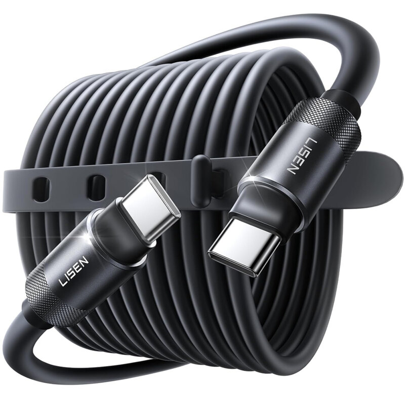 Cablu de incarcare Type-C Lisen, 100W, 3m, negru, YL0125040001